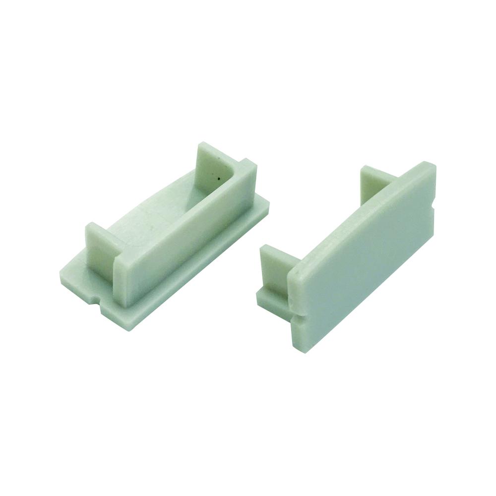AL CHANNEL END CAP WITH WING, NO HOLE, 6/PK
