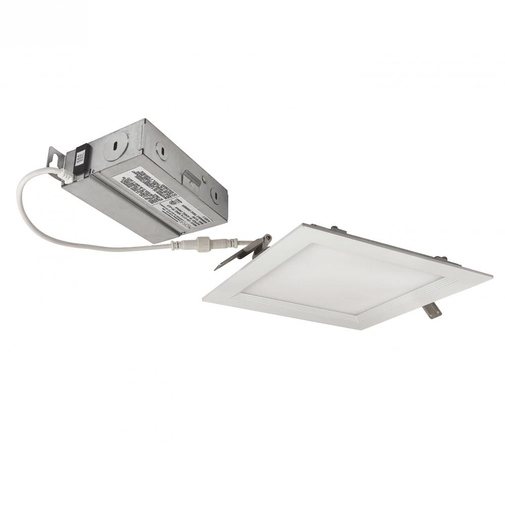 6" E-Series FLIN Square LED Downlight with Selectable CCT (27K/30K/35K), 1150lm / 13.5W, Matte