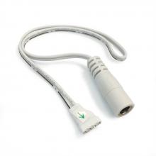 Nora NATL-509W - 9" Power Line Interconnector for 24V Standard & Side-Lit Tape Light, White