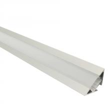 Nora NATL-C28A - 4-ft Corner Channel, Aluminum (Plastic Diffuser and End Caps Included)