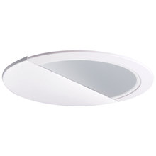 Nora NTA-89 - 6" Specular White Cone Reflector w/ White Wall Wash Eyelid & Plastic Ring