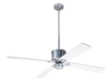 Modern Fan Co. IND-GV-50-SV-NL-005 - Industry Fan; Galvanized Finish; 50" Silver Blades; No Light; Wall Control with Remote Han