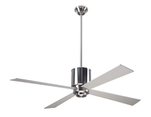 Modern Fan Co. LAP-BN-50-BK-NL-002 - Lapa Fan; Bright Nickel Finish; 50" Black Blades; No Light; Fan Speed and Light Control (3-wire)