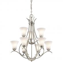 Kichler 43506NIL18 - Keiran™ 9 Light Chandelier with LED Bulbs Brushed Nickel