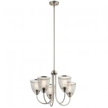 Kichler 52269NI - Voclain 17.5" 5 Light Chandelier with Mesh Shade in Brushed Nickel