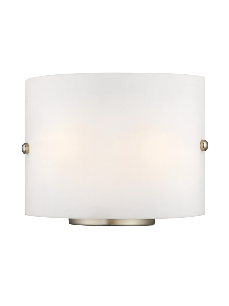 2 Light Brushed Nickel Wall Sconce