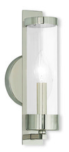 Livex Lighting 10141-35 - 1 Light Polished Nickel Wall Sconce