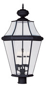 Livex Lighting 2368-04 - 4 Light Black Outdoor Post Lantern