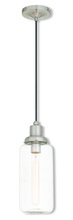 Livex Lighting 40614-91 - 1 Light Brushed Nickel Mini Pendant