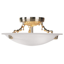 Livex Lighting 4272-02 - 3 Light Polished Brass Ceiling Mount