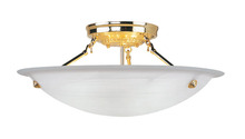 Livex Lighting 4274-02 - 3 Light Polished Brass Ceiling Mount