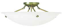 Livex Lighting 4275-01 - 4 Light Antique Brass Ceiling Mount