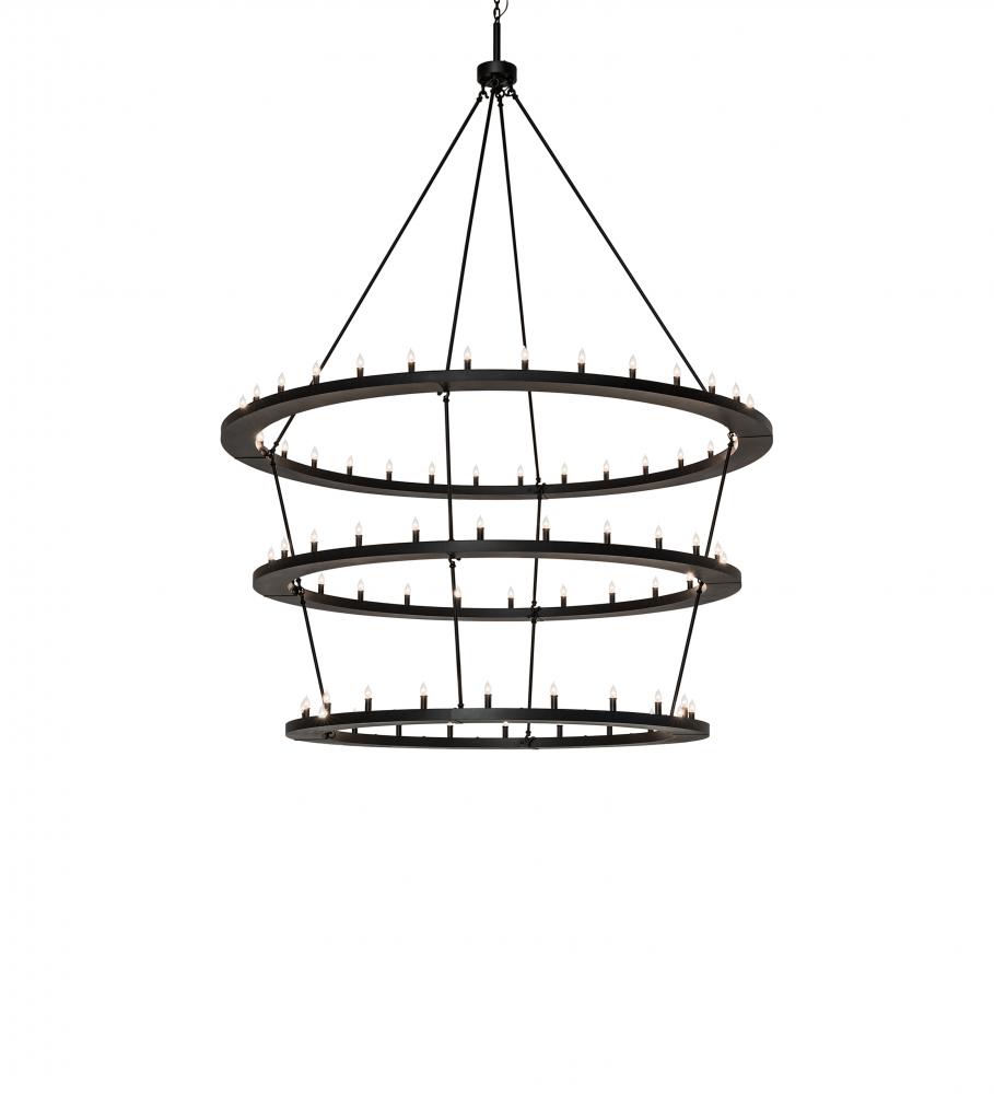 80" Wide Loxley 76 Light Three Tier Chandelier