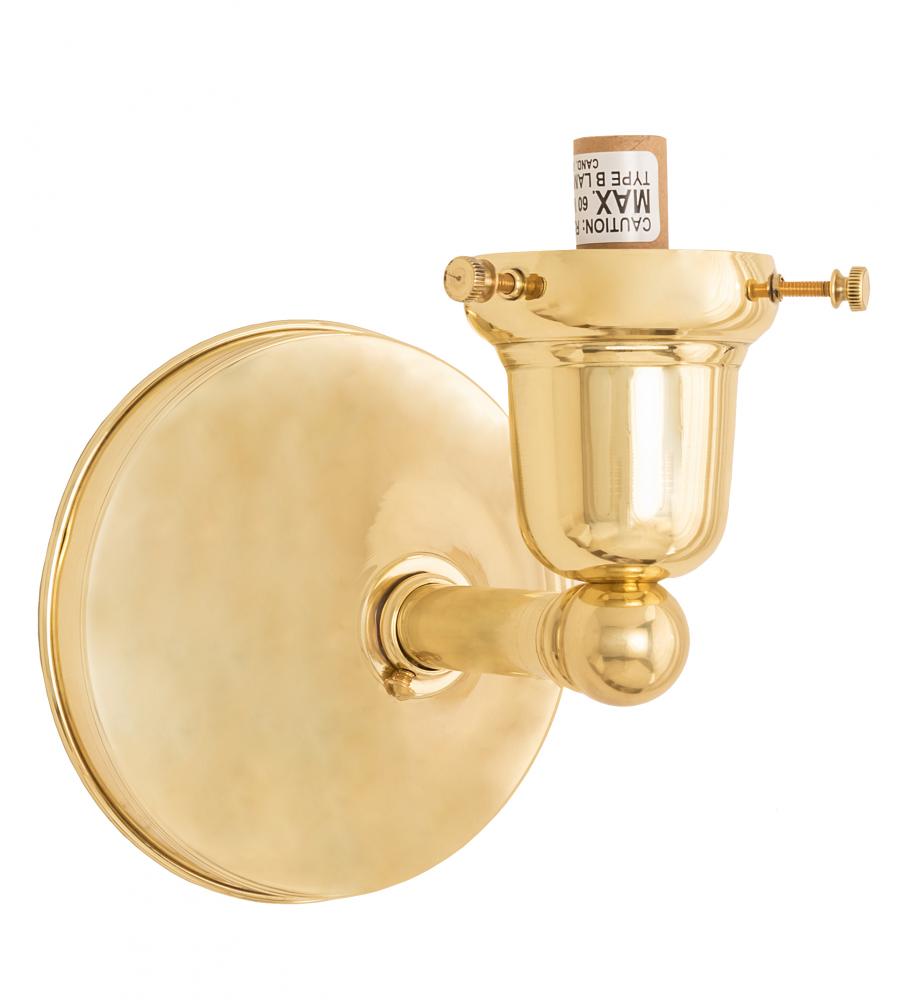 5" Wide Polished Brass 1 Light Wall Sconce Hardware