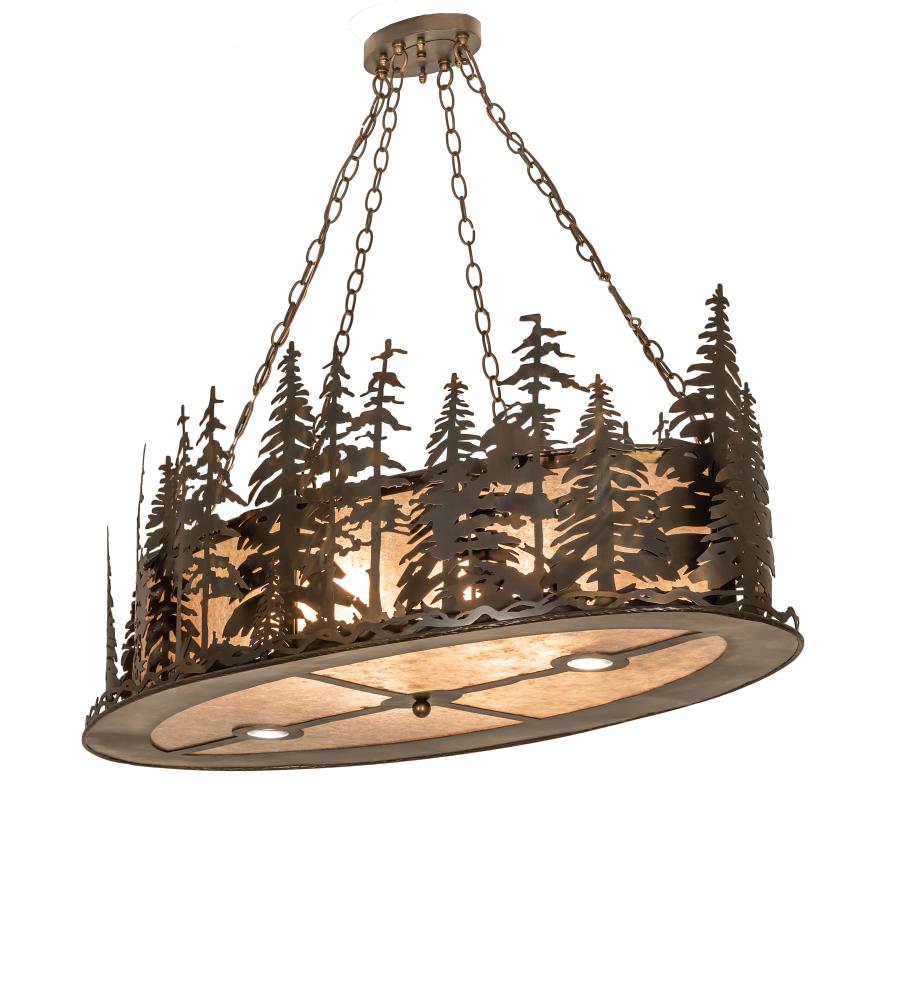 48" Long Tall Pines Oblong Inverted Pendant