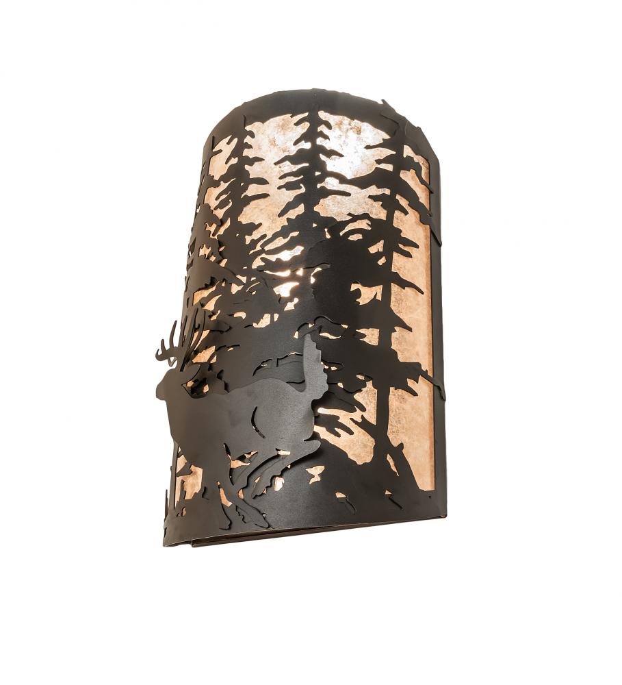 12" Wide Tall Pines Deer Wall Sconce