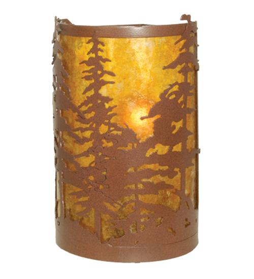 6"W Tall Pines Corner Wall Sconce
