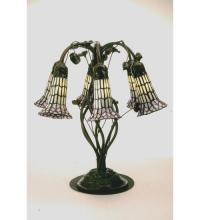 Meyda Blue 102416 - 19" High Stained Glass Pond Lily 6 Light Table Lamp