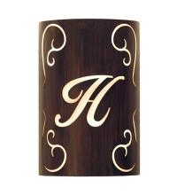 Meyda Blue 121550 - 10" Wide Personalized H Monogram Wall Sconce
