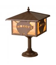 Meyda Blue 19410 - 10" Square Personalized Hoggy's Bar Top Lamp