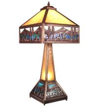 Meyda Blue 19632 - 29" High Deer Lodge Lighted Base Table Lamp