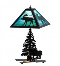 Meyda Blue 228133 - 21" High Lone Moose Table Lamp
