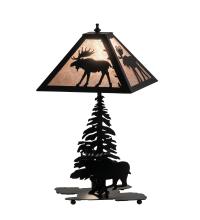 Meyda Blue 228787 - 21" High Lone Moose Table Lamp