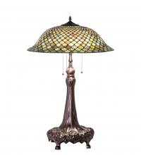Meyda Blue 230465 - 31" High Tiffany Fishscale Table Lamp