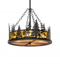 Meyda Blue 244109 - 23" Wide Tall Pines Inverted Pendant