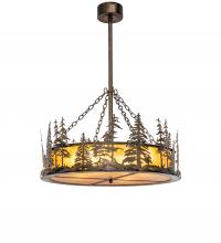 Meyda Blue 244123 - 36" Wide Tall Pines Inverted Pendant