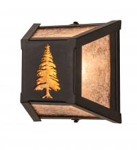 Meyda Blue 244758 - 7" Square Tall Pines Wall Sconce