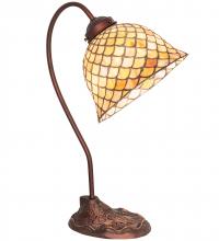 Meyda Blue 247821 - 8" Wide Tiffany Fishscale Desk Lamp