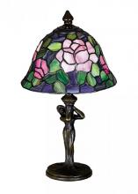 Meyda Blue 26488 - 12"H Tiffany Rosebush Mini Lamp