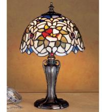 Meyda Blue 30313 - 13" High Renaissance Rose Mini Lamp
