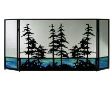 Meyda Blue 81106 - 72"W X 32"H Tall Pines Fireplace Screen