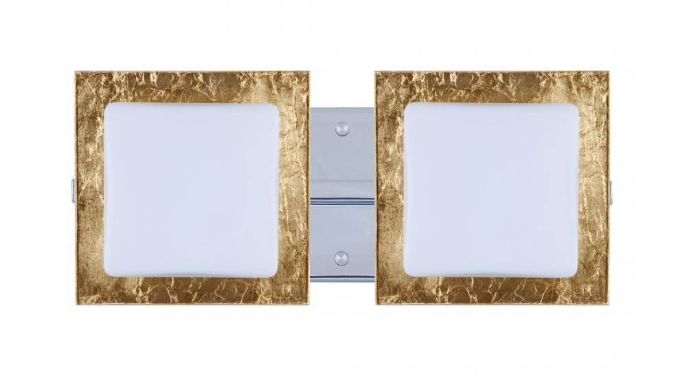 Besa Wall Alex Chrome Opal/Gold Foil 2x5W LED