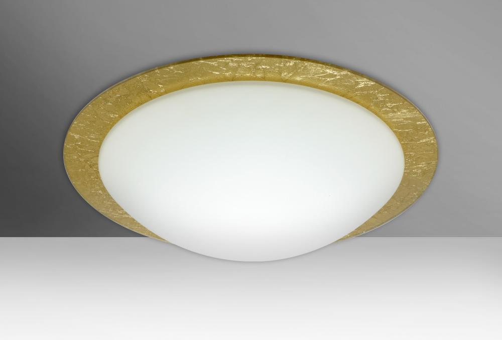 Besa Ceiling Ring 15 White/Gold Foil Ring 2x60W A19
