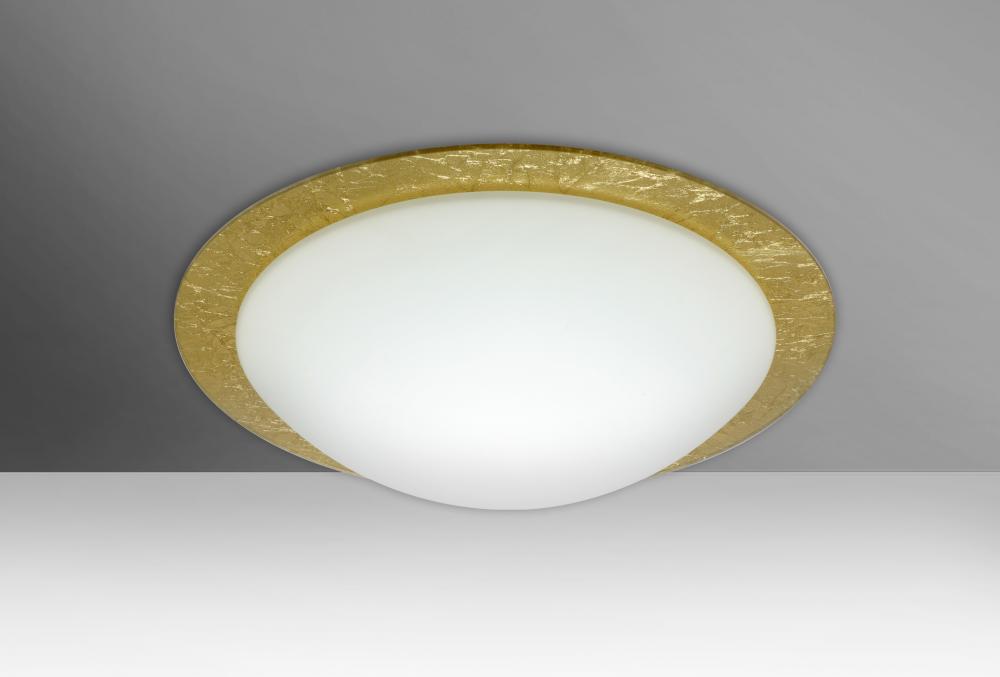 Besa Ceiling Ring 13 White/Gold Foil Ring 1x60W A19