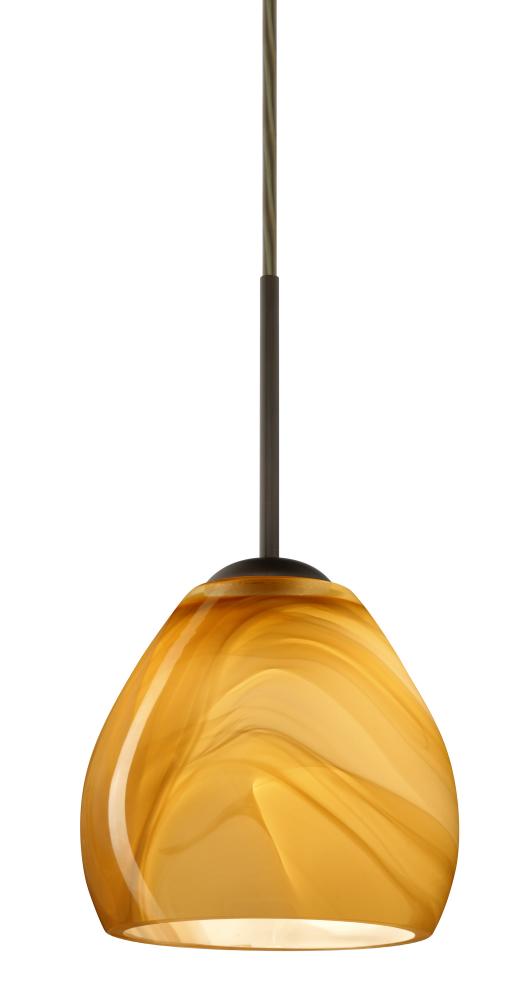 Besa Bolla Pendant For Multiport Canopy Bronze Honey 1x50W Candelabra