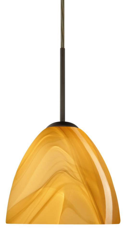 Besa Sasha LED Pendant For Multiport Canopy B Honey Bronze 1x9W LED