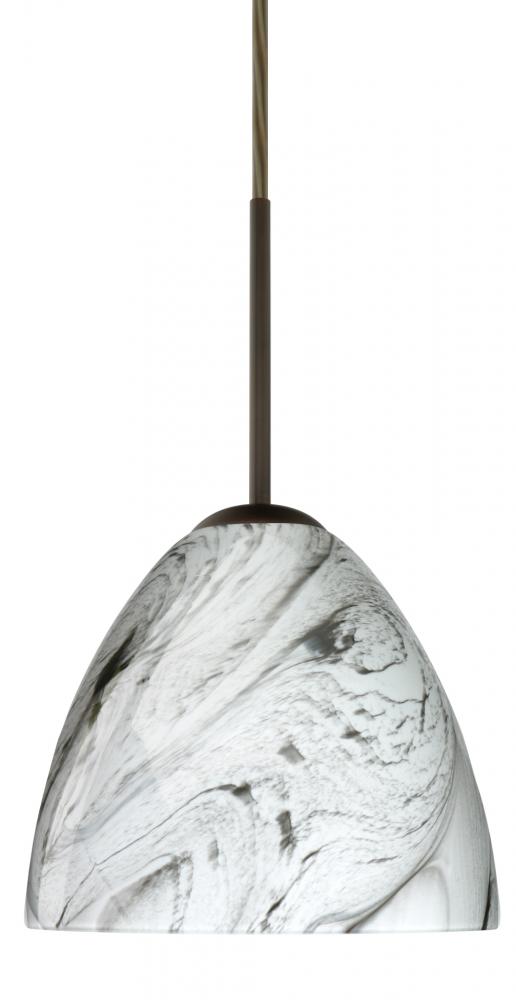 Besa Sasha Pendant For Multiport Canopy Bronze Marble Grigio 1x50W Candelabra