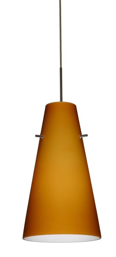 Besa Cierro Pendant For Multiport Canopy Bronze Amber Matte 1x100W Medium Base