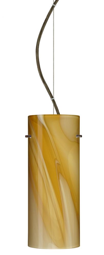 Besa Stilo 10 LED Cable Pendant Honey Bronze 1x9W LED