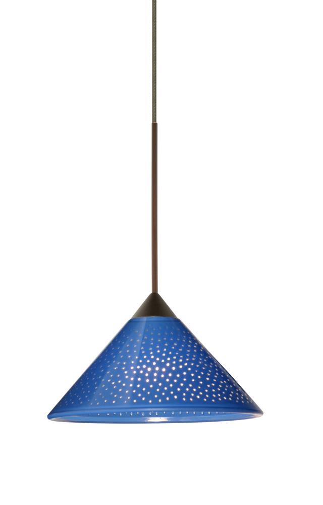 Besa Pendant For Multiport Canopy Kona Bronze Blue Starpoint 1x5W LED