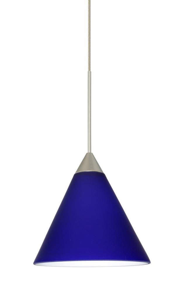 Besa Pendant For Multiport Canopy Kani Satin Nickel Cobalt Blue Matte 1x5W LED