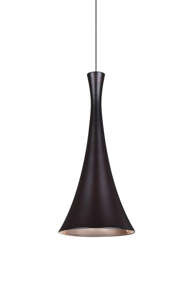 Besa, Rondo Cord Pendant For Multiport Canopy, Bronze Finish, 1x9W LED