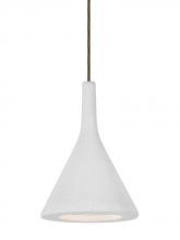 Besa Lighting 1JC-GALAWH-LED-BR - Besa Gala Pendant, White, Bronze Finish, 1x9W LED