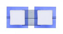 Besa Lighting 2WS-773592-CR - Besa Wall Alex Chrome Opal/Blue 2x50W G9