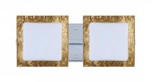 Besa Lighting 2WS-7735GF-CR - Besa Wall Alex Chrome Opal/Gold Foil 2x50W G9