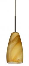 Besa Lighting B-1509HN-MED-BR - Besa Chrissy Pendant For Multiport Canopy Bronze Honey 1x50W B10 Medium Base